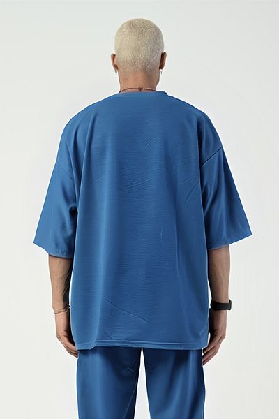 BayBayan Ανδρικό Oversize βαμβακερό T-Shirt - Crew Neck