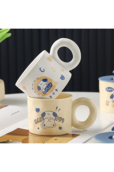 Livava Tiny Dog Ceramic Mug, Colorful, 10X8