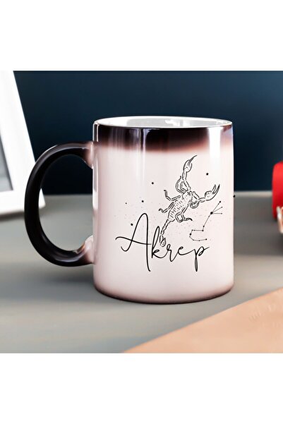 Hediyesepeti Akrep Burcu Arkadaşa Hediye Sihirli Porselen Kupa -baskılı Kupa Bardak