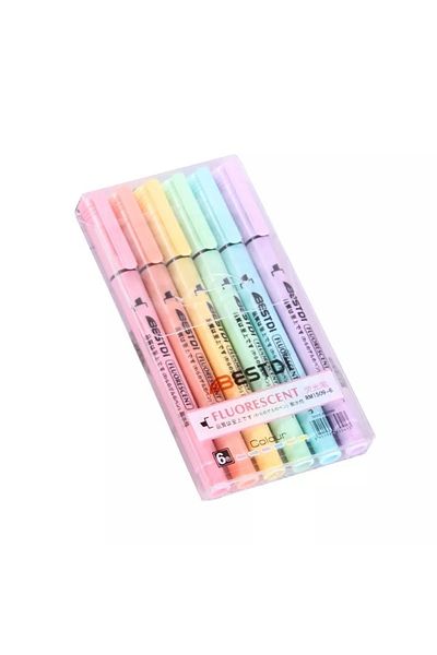 Tahtakale Hobi Art Professional Highlighter 6 Pack Pastel Colors