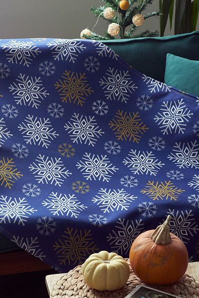 Hediyesepeti Snowflake Design Unisex TV Blanket - Single Blanket
