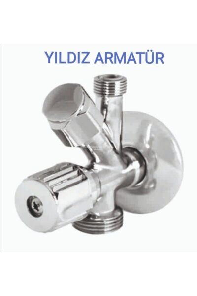 yıldız armatür Çamaşır-bulaşık Musluğu Ve Taharet Musluğu Çıkışlı Birleştiric...