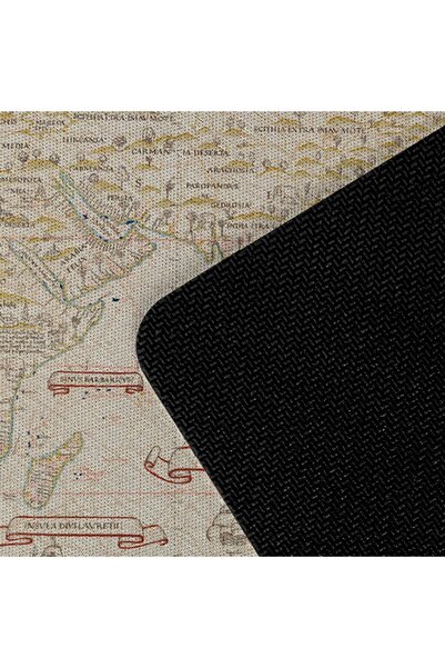 Hediyesepeti Eski Dünya Retro Haritası Tasarımlı Büyük Boy Oyuncu Mousepad - Mouse pad - Fare Altlığı