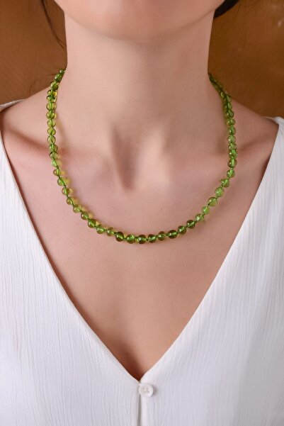 Amberistan Yetişkin Yeşil Kehribar Kolye - Kehribar Takı - 45cm Yetişkin Kehribar Kolye,sertifikalı, Orijinal