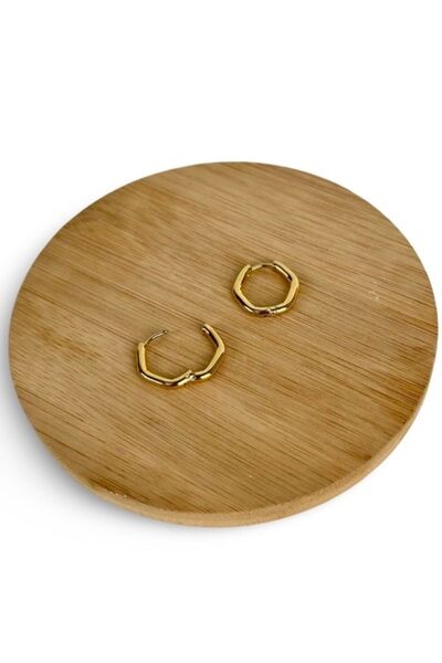 MAZEN Surgical Steel Pentagonal Hypo-Allergic Earrings Non-Tarnish Earrings