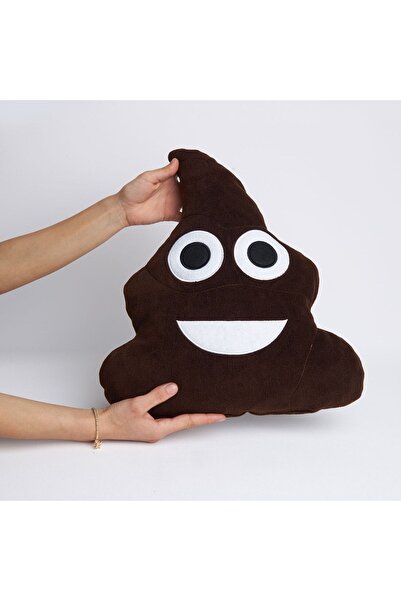Hediyesepeti Emoji Yastık - Gülen Kaka Yastık - Poo Emojili Sevimli Peluş Yastık
