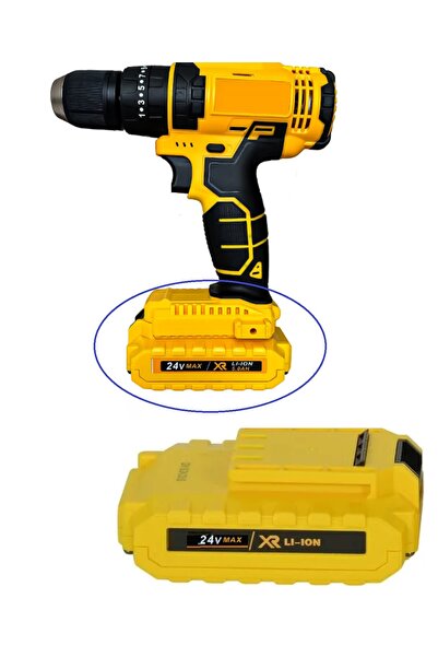 Depolife Şarjlı Tornavida Pili Akülü Matkap Aküsü 2.0 Mah Lion Yedek Batarya 5.0ah Battery Universal Işıklı