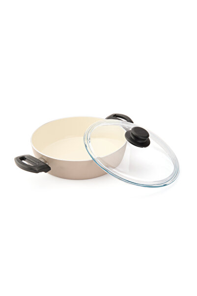 Cem Beige 2-piece Natural Pot Pan Set - 26 cm + 26 cm