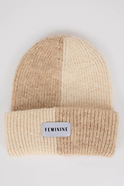 DeFacto Knitwear Women's Beret - Woven Label, A5632ax23wn