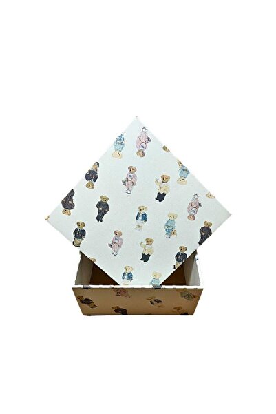 KOLİ KOLAY Polo Ayıcık Baskılı Hediye Kutusu 17x17x9cm