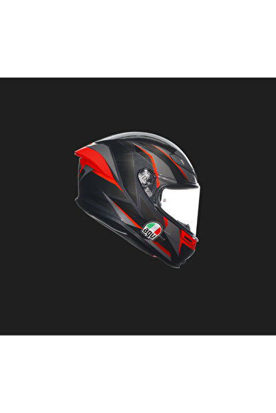 AGV KASK/K6 S MPLK SLASHCUT BLK GREY RED