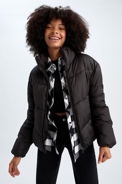 DeFacto Waterproof Relax Fit Stand Collar Puffer - Puffer Jacket X5366az22wn