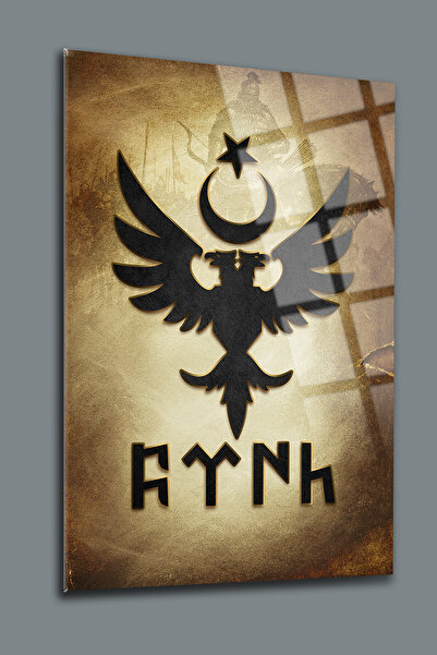 glassartdesign Pictură pe sticlă selduzcă cu scris turcesc