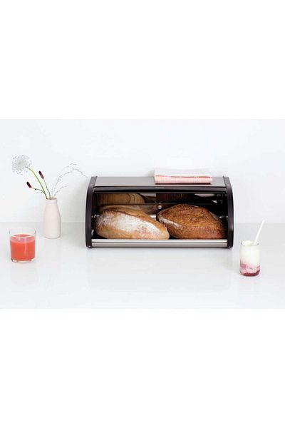 Brabantia Black Round Bread Box - Framed