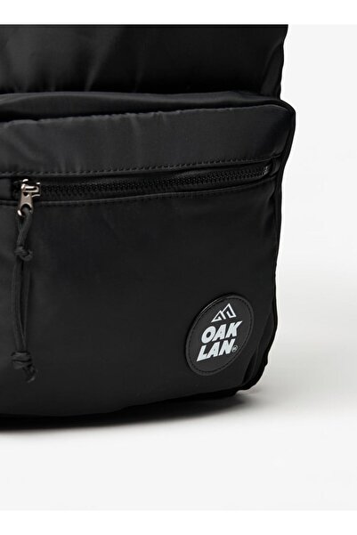 Oaklan by Shoexpress Logo Applique Backpack with Adjustable Straps - 36x30x15 cm