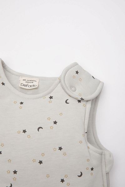 DeFacto Star Patterned Baby Boy Sleeping Bag - Sleeveless, 1 Tog Fiber Combed C6294a524sm