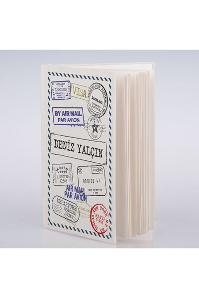 Hediyesepeti Special Printed Canvas Notebook for Travel Lovers