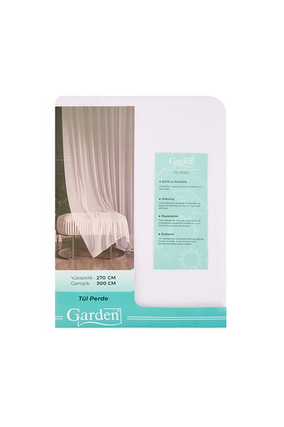 Garden AniTa WhiTe Tulle CurTain - 300x270 cm