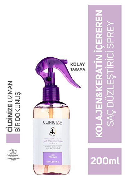 Cliniclab Hacim Verici Kolajen Ve Keratin Içeren Saç Düzleştirici Sprey 200 ml