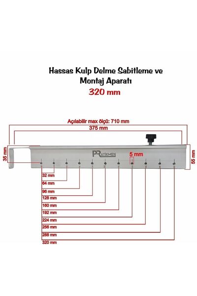 pratikmen Precision Handle Drilling Fixing and Mounting Apparatus 320 mm