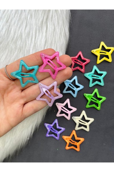 bisiylerbisiyler Colorful Star Snap Buckle 6 Pieces