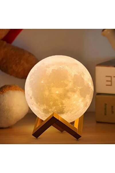 SD WORKS 3D Touch Control Moon Table Lights 16 Renkli Dokunmatik Ay Görünümlü...
