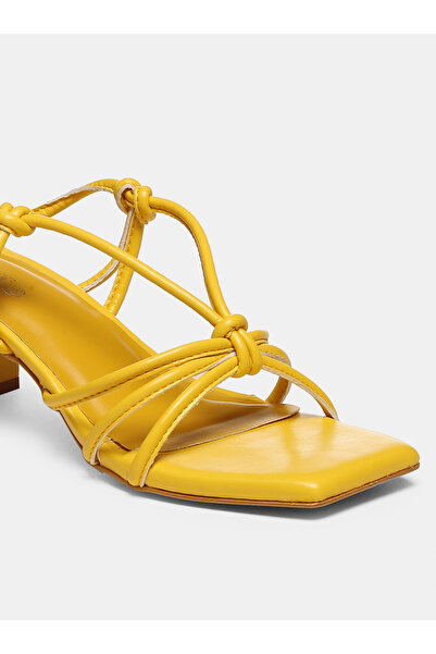 GNIST By Styli Tie Up Knot Strap Block Heel Sandals