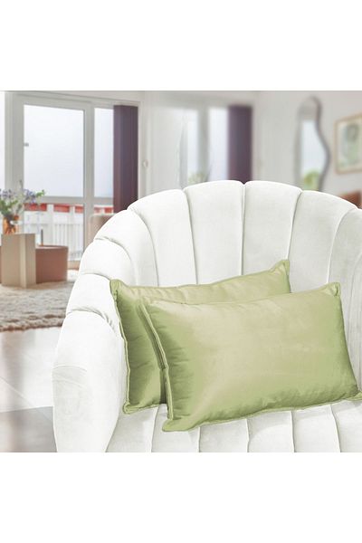 In House 2 Pieces Velvet Decorative Cushion Set Solid Design - 50x30 Cm