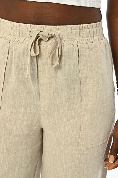 Orfeo Negro Relaxed Cut Women's Trousers - Wide Leg Natural