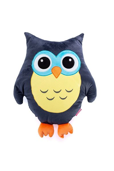 Hediyesepeti 30 Cm Owl Design Plush Pillow - Printed Decorative Throw Pillow