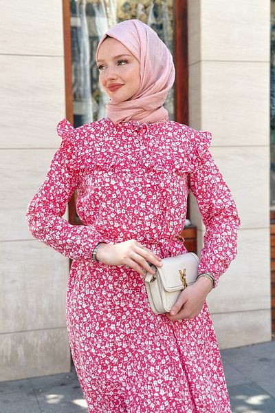 Gizce Pink Seminya Dress
