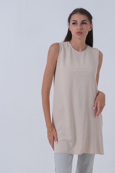 Feminist Crew Neck Sleeveless Tank Top - Stone31020721