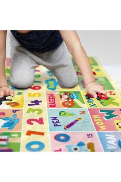 Hediyesepeti İsme Özel İngilizce Kelime Öğretici Oyun Matı - Bebek Oyun Halısı