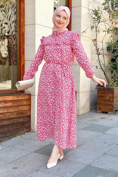 Gizce Pink Seminya Dress