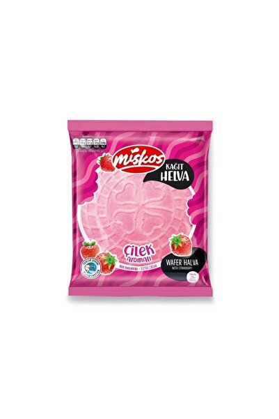 MİSKOS HELVA Çilekli Kağıt Helva 45gr 40 Adet