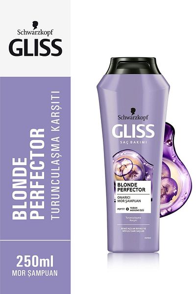 Gliss Blonde Perfector - Purple Shampoo 250 ML x 3 Pieces