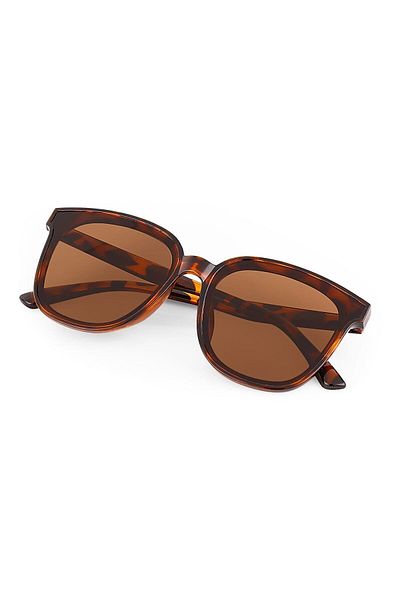 polo55.sport.1855 Timeless Stylish Design Large Case Leopard Women's Sunglasses