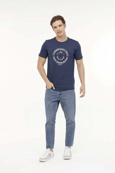 lumberjack ML RENATO 11ITL1030 4FX T-SHIRT - ΣΚΟΥΡΟ ΜΠΛΕ - XL - ST07214-ΣΚΟΥΡΟ ΜΠΛΕ-XL