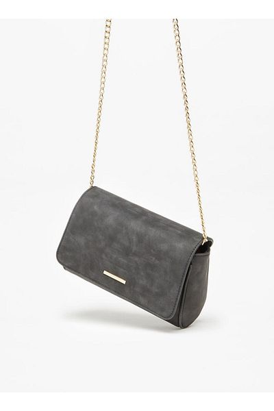 Flora Bella by Shoexpress Solid Crossbody Bag with Chain Strap