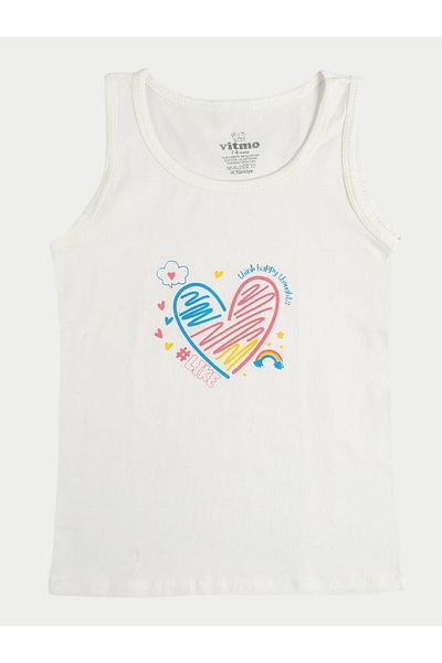 vitmo 6-Piece Cotton Happy & Rain Tank Top Set for Girls