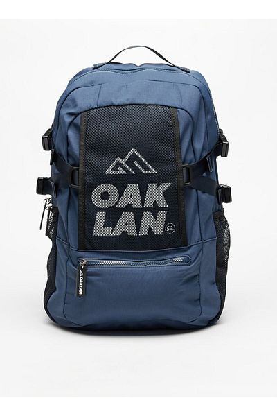 Oaklan by Shoexpress Logo Print Backpack with Adjustable Straps - 42x30x16 cm
