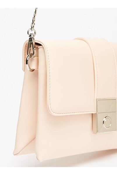 Flora Bella by Shoexpress Solid Crossbody Bag with Chain Strap and Metallic Accent - W 22 x H 16.5 x D 6 cm