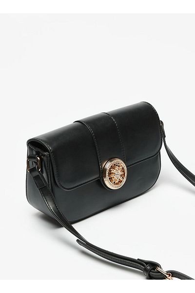 Flora Bella by Shoexpress Solid Crossbody Bag with Adjustable Strap