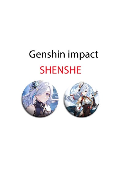 Akumastik مجموعة شارات جينشين إمباكت شينشي المكونة من قطعتين - زر مزخرف وإبرة