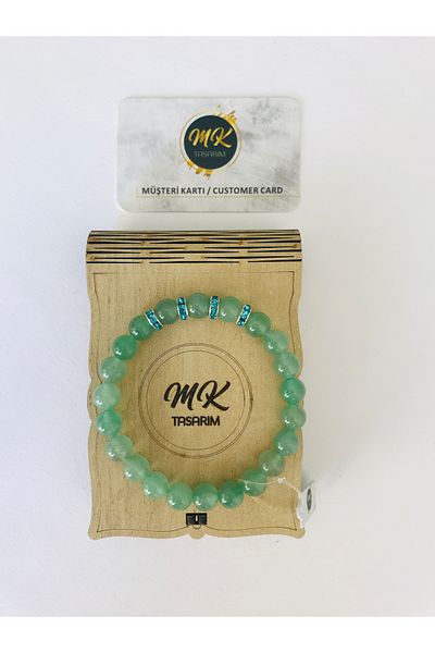 MK tasarım Aventurine Stone Bracelet - Real MKT5005