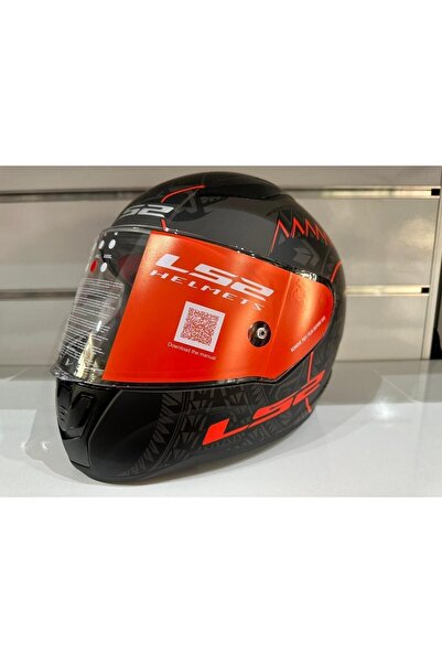 LS2 KASK LS2 RAPID TAKAROA MAT SİYAH-KIRMIZI