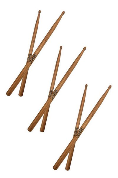 Midex Oak-110-5a-3x خشب البلوط - أعواد الطبل 5a (3 أزواج) مع أعواد الطبل