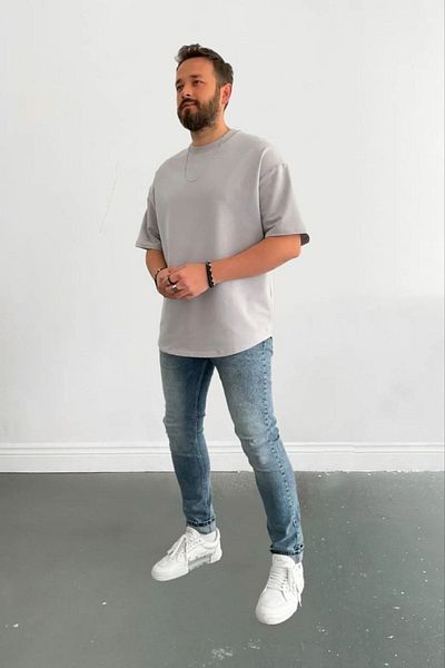 BayBayan Ανδρικό μπλουζάκι με κοντό μανίκι casual χαλαρή εφαρμογή