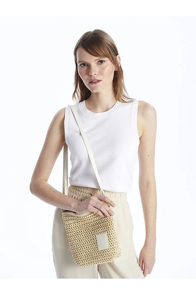 LC Waikiki Shoulder Bag Women's Straw Shoulder Bag