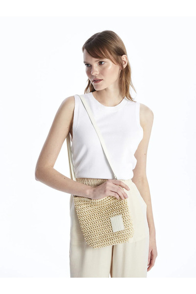 LC Waikiki Shoulder Bag Women's Straw Shoulder Bag